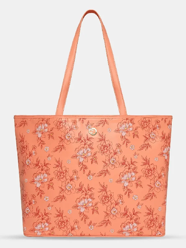 Caprese Snow Laptop Tote Large Printed Women's Office Handbag