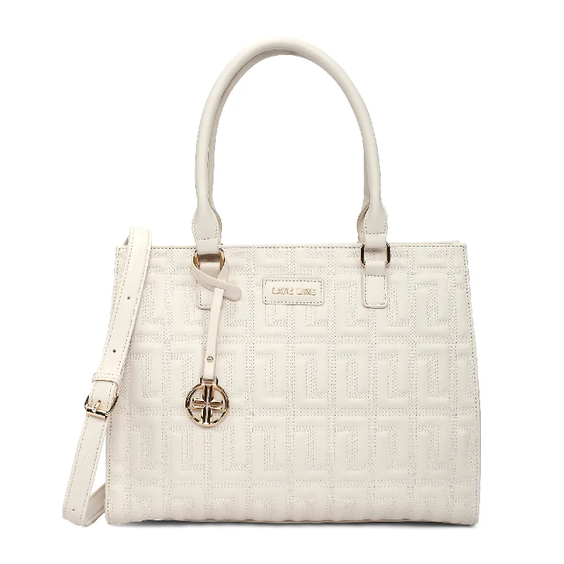 Lavie Luxe Jelly Off White Large Women's Satchel