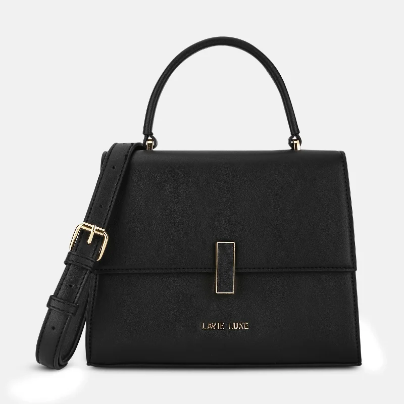 Lavie Luxe Label Black Small Women's Satchel