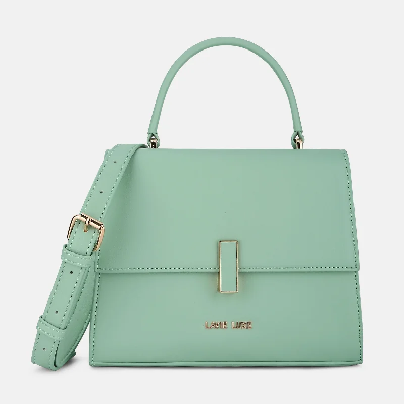 Lavie Luxe Merci Mint Small Women's Flap Satchel