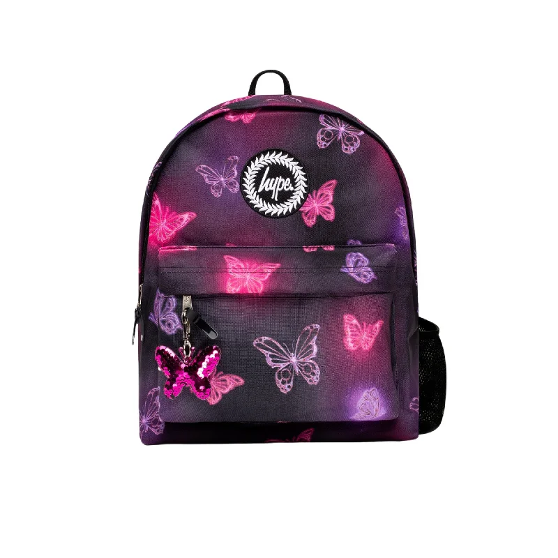 Hype Chrome Glow Butterflies Backpack