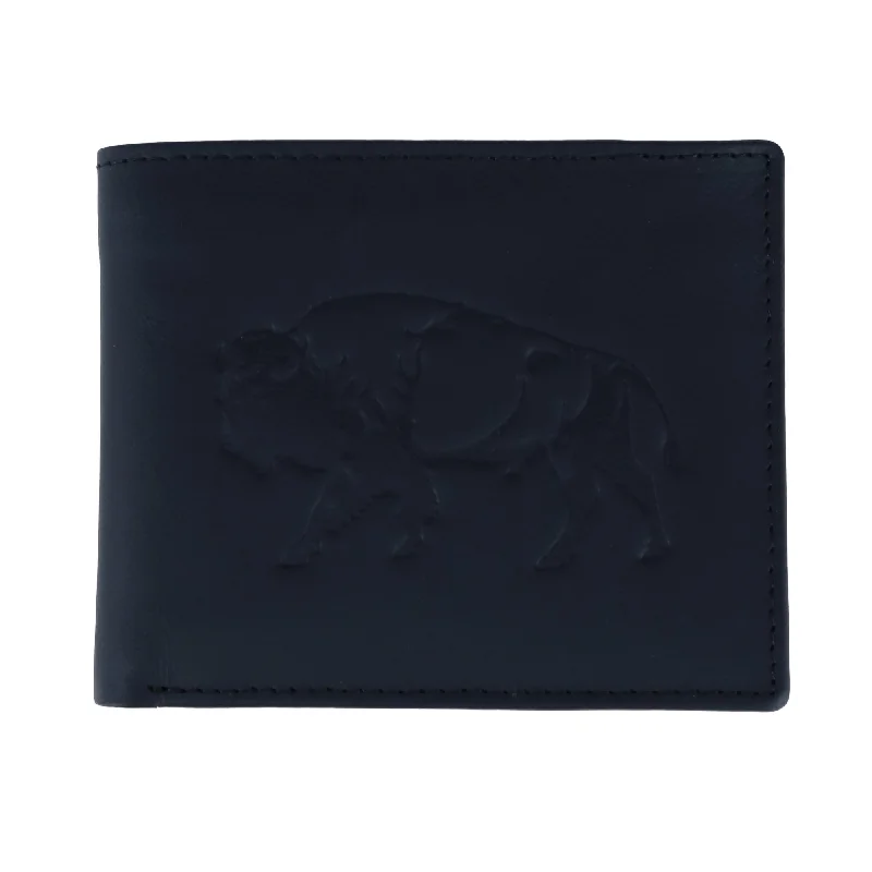 Karla Hanson Men's Buffalo Embossed Leather Bifold Wallet