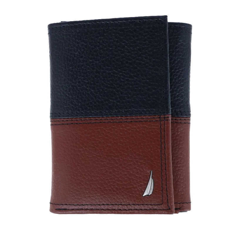 Nautica Men's Two Tone Trifold Wallet