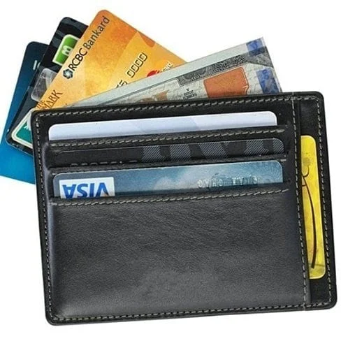 VistaShops Men's No Show Leather Wallet With RFID Protection