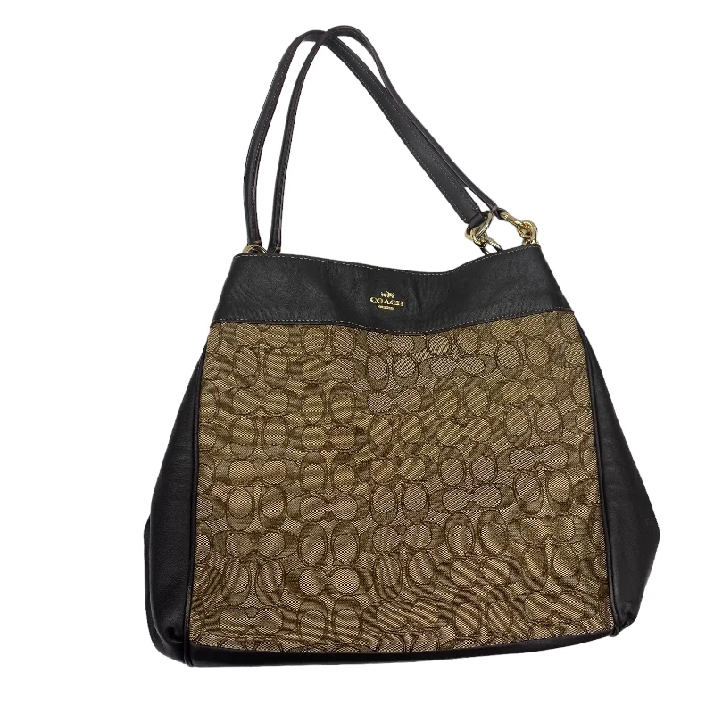 BROWN HANDBAG DESIGNER by COACH Size:MEDIUM