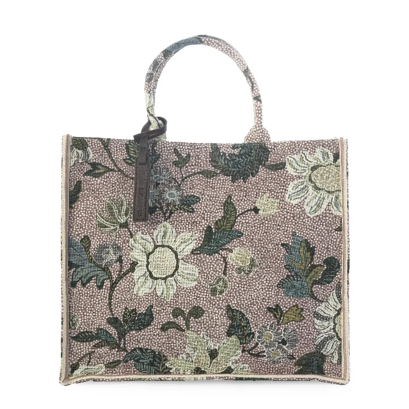 Shopper | Pink Flower | Linen