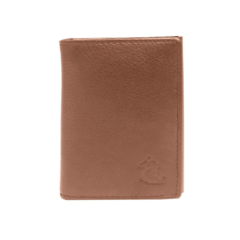 13100 Tan Leather Card Holder for Men and Women