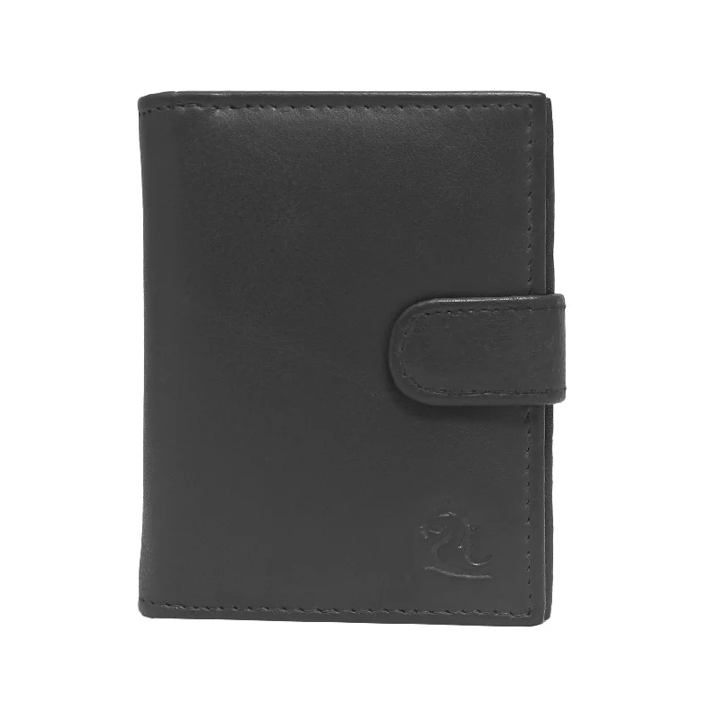 14044 Black Leather Card Holder for Men and Women