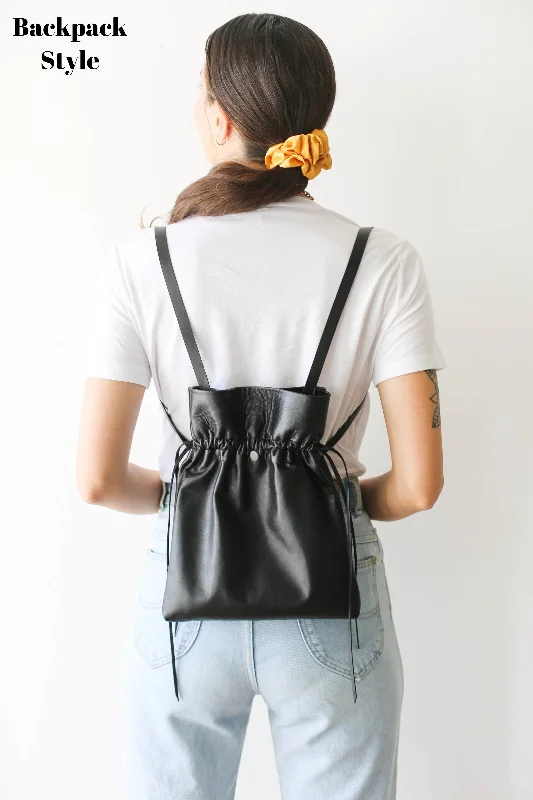 Black Standard Soft Leather Bag