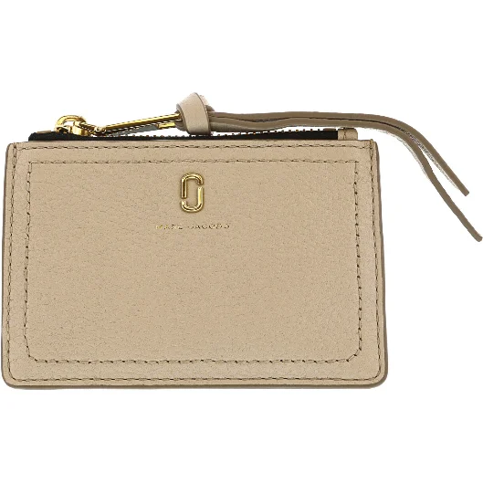 Marc Jacobs Women's Softshot Multi Leather Credit Card Wallet Cream