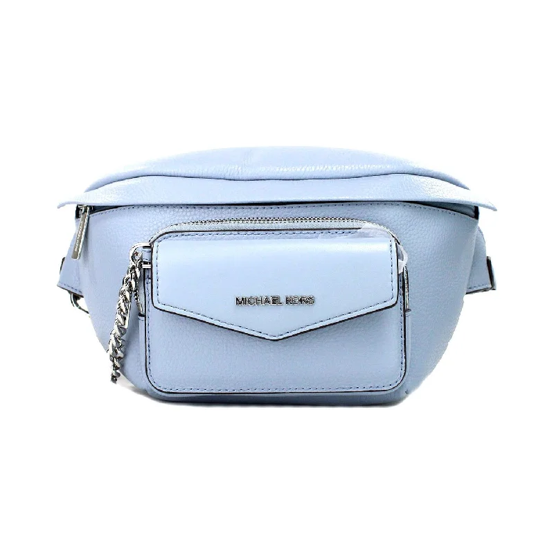 Michael Kors Maisie Large Pale Blue 2-n-1 Waistpack Card Case Fanny Pack Bag