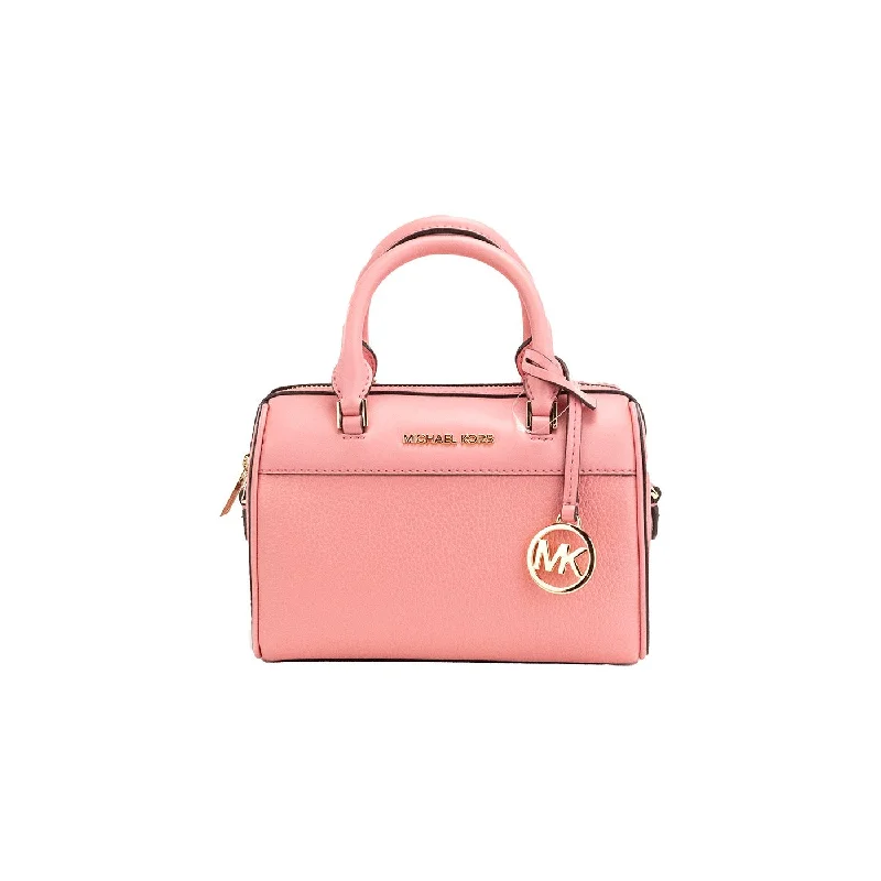 Michael Kors Travel XS Tea Rose Pebbled Leather Duffle Crossbody Handbag Purse