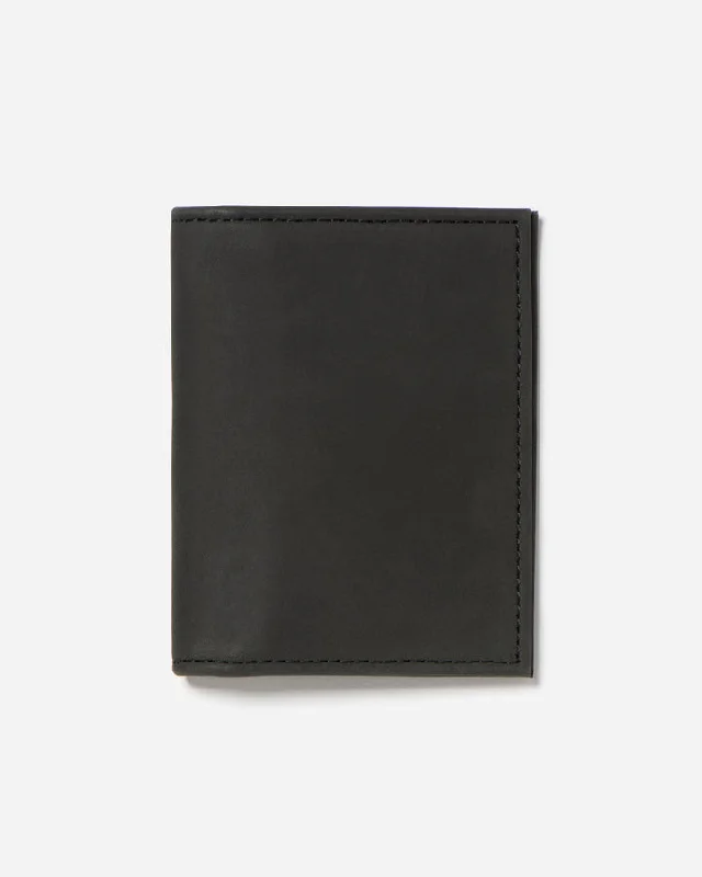 STITCH & HIDE LEATHER TIM CARD HOLDER BLACK