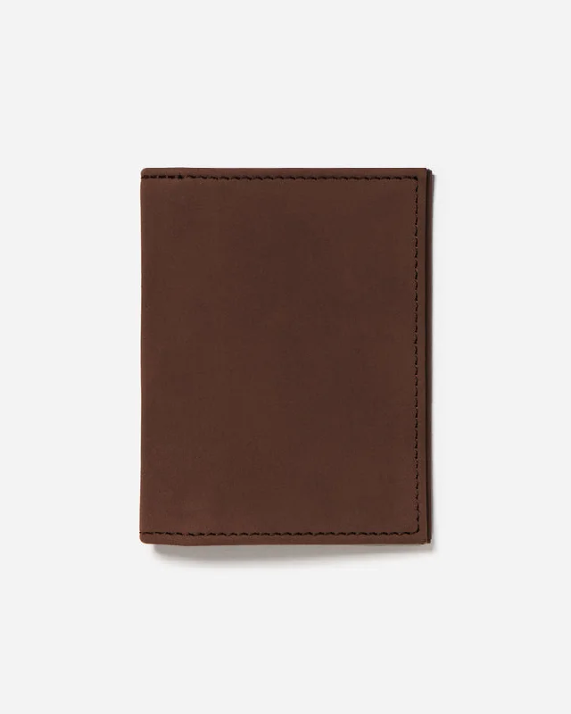 STITCH & HIDE LEATHER TIM CARD HOLDER BROWN