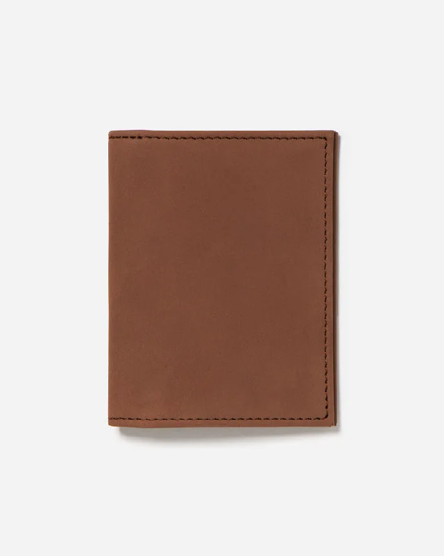 STITCH & HIDE LEATHER TIM CARD HOLDER CAFE BROWN