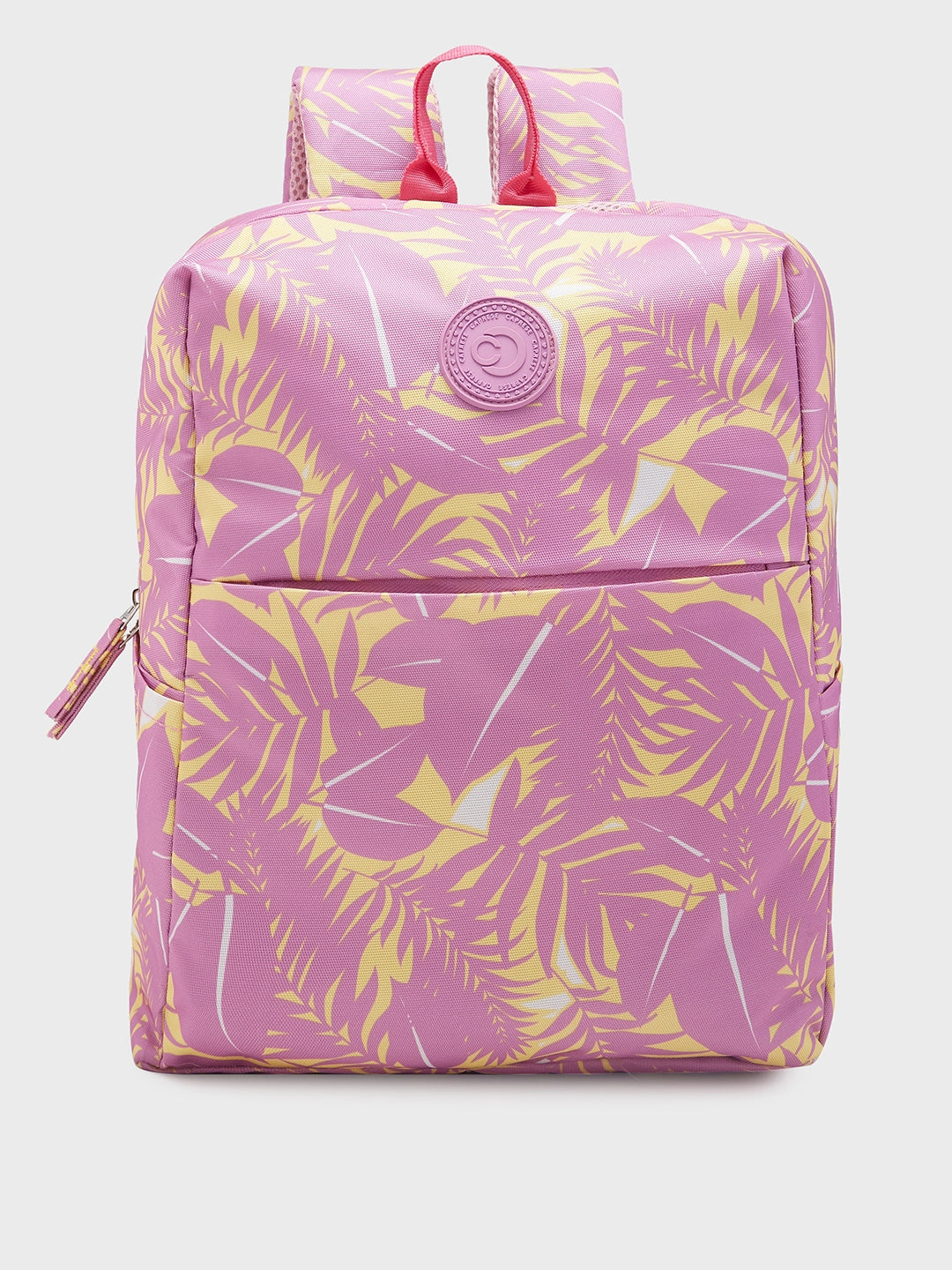 Caprese Eddy Laptop Backpack Medium Printed Pink