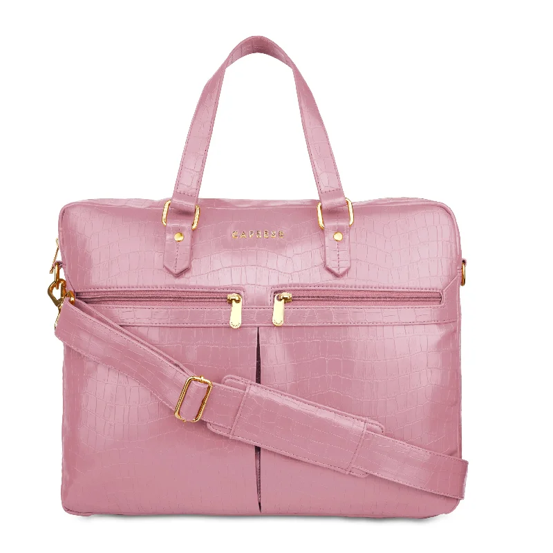 Caprese Rylee Laptop Satchel Large Blush