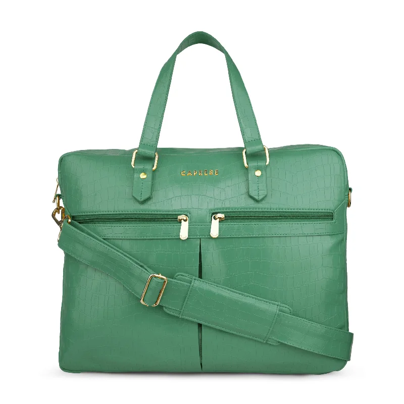 Caprese Rylee Laptop Satchel Large Green