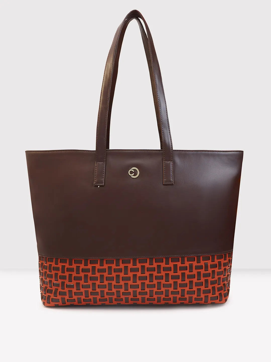 Caprese Zeta Laptop Tote Large Chocolate