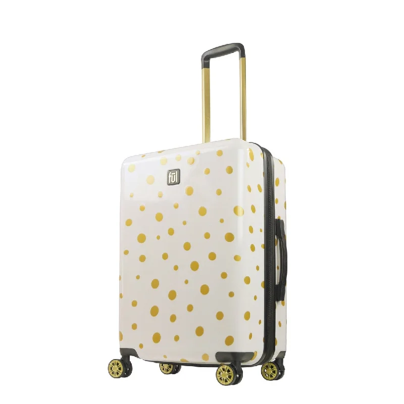 Ful Impulse Mixed Dots Hardside Spinner 26"" Luggage, White