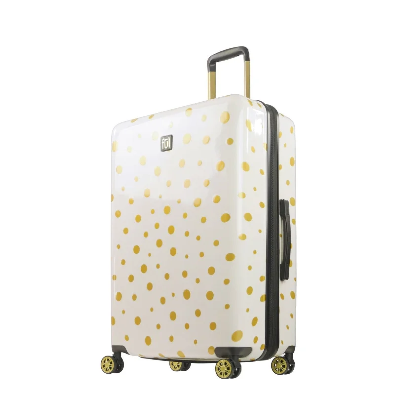 Ful Impulse Mixed Dots Hardside Spinner 31"" Luggage, White