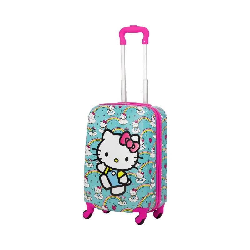 Hello Kitty Rainbows Kids 21"" Sky Blue Carry-on Luggage