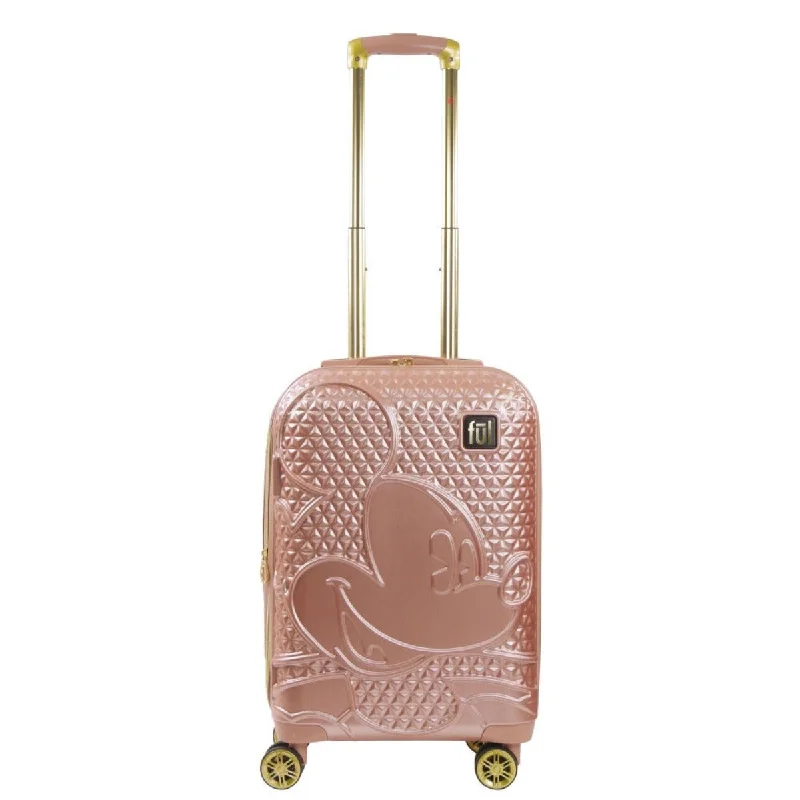 Mickey Mouse Rolling Luggage FŪL Disney Luggage 22.5"" Rose Gold