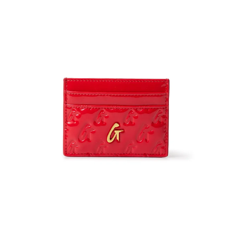 MONOGRAM MIRROR RED CARD HOLDER