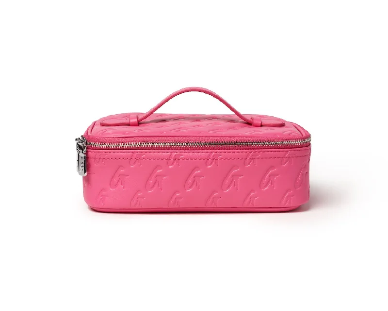 MONOGRAM MEDIUM COSMETIC TOILETRY BAG HOT PINK