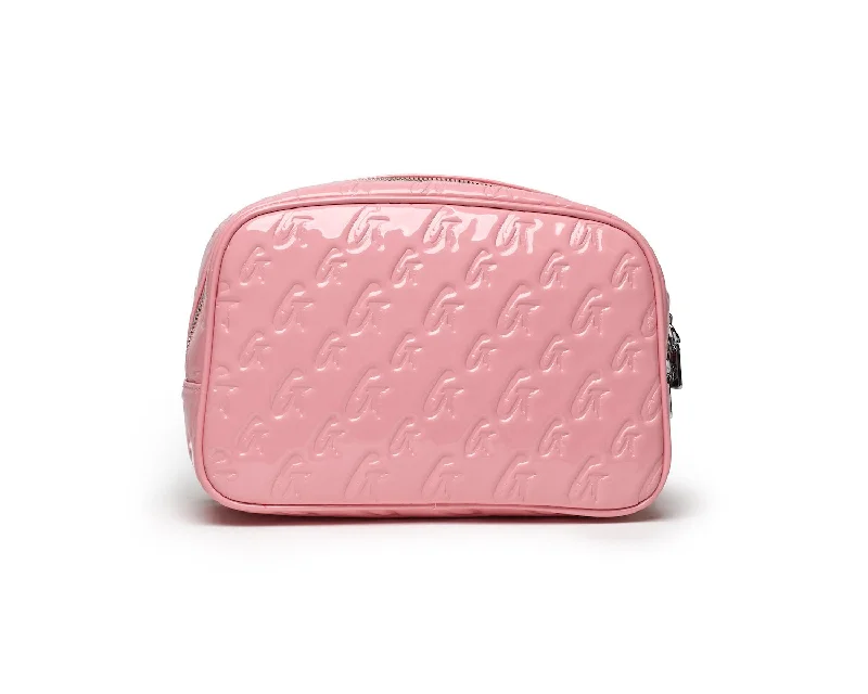 MONOGRAM SMALL COSMETIC TOILETRY BAG MIRROR PINK