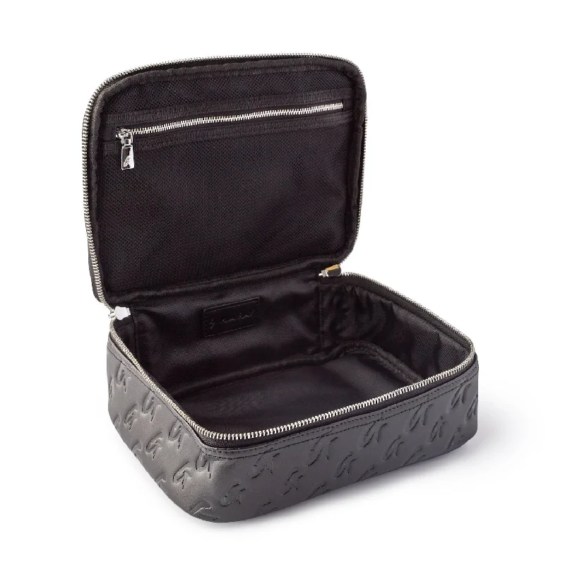 MONOGRAM MEDIUM COSMETIC TOILETRY BAG MATTE BLACK X BLACK