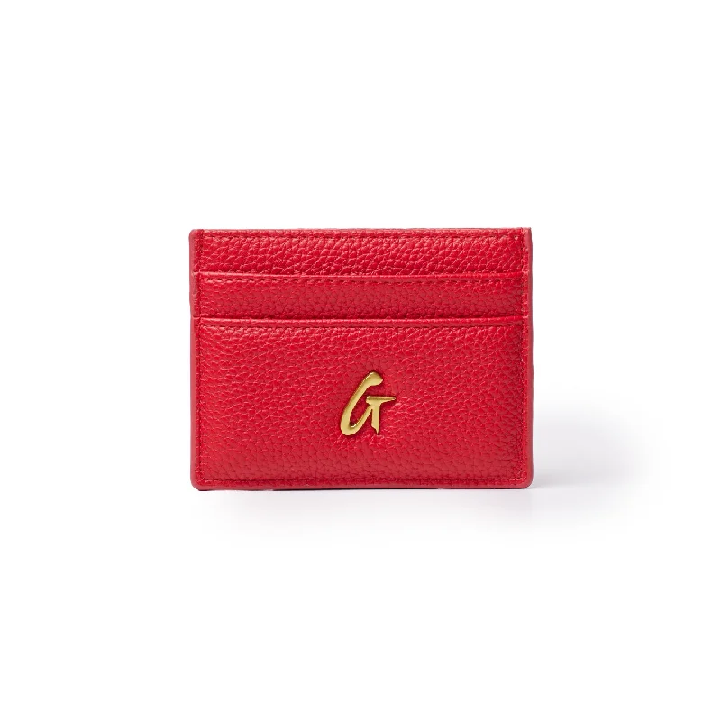 PEBBLE CARDHOLDER RED