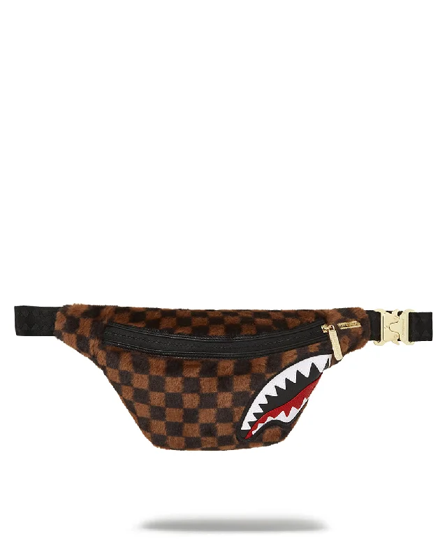 Sprayground Waist bag FUR SHARKS IN PARIS SAVVY CROSSBODY   Brown