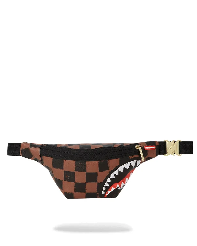 Sprayground Waist bag SHARKS IN PARIS PAINTED CROSSBODY Brown