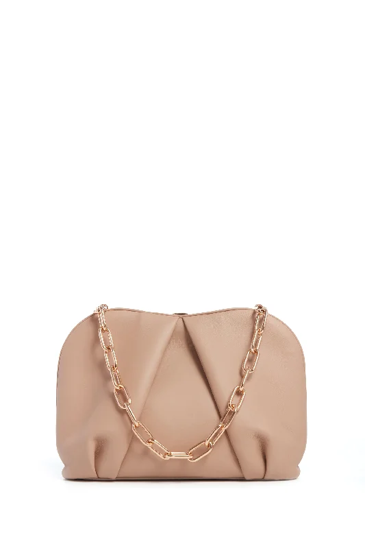 Taylor Clutch in Nude Nappa Leather